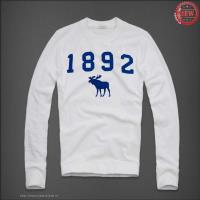 heren abercrombie and fitch 1892 moose logo crewneck wit blauw On Sale Betaalbare ijtpw175